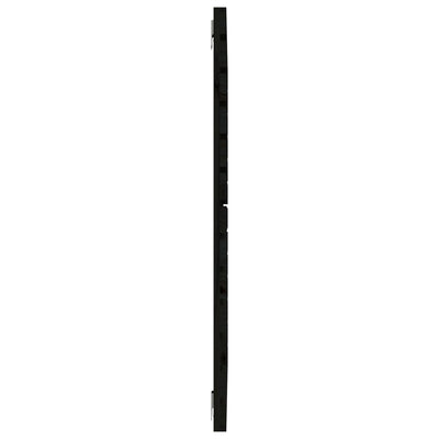 Sängynpääty seinälle musta 141x3x91,5 cm täysi mänty
