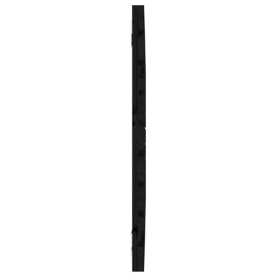 Sängynpääty seinälle musta 106x3x63 cm täysi mänty
