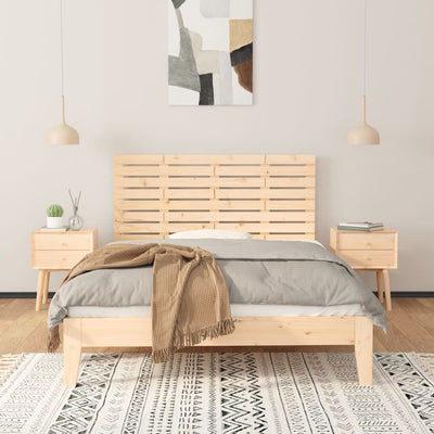 Sängynpääty seinälle 126x3x63 cm täysi mänty