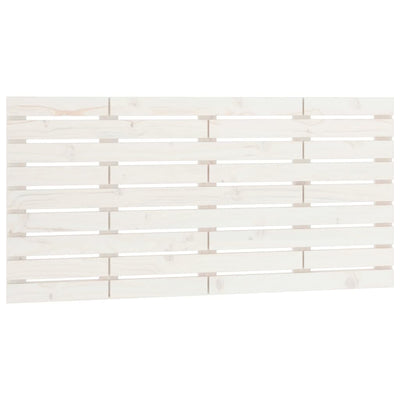 Sängynpääty seinälle valkoinen 126x3x63 cm täysi mänty