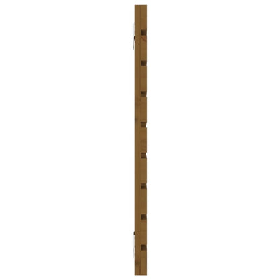 Sängynpääty seinälle hunajanruskea 126x3x63 cm täysi mänty