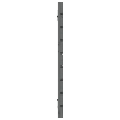 Sängynpääty seinälle harmaa 156x3x63 cm täysi mänty