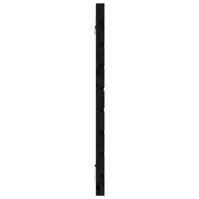 Sängynpääty seinälle musta 156x3x63 cm täysi mänty