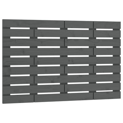 Sängynpääty seinälle harmaa 81x3x63 cm täysi mänty
