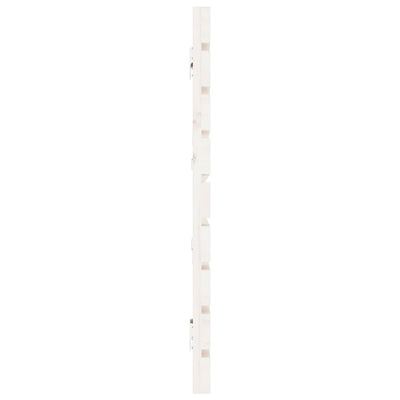 Sängynpääty seinälle valkoinen 166x3x63 cm täysi mänty