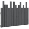 Sängynpääty seinälle harmaa 108x3x80 cm täysi mänty