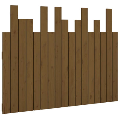 Sängynpääty seinälle hunajanruskea 108x3x80 cm täysi mänty
