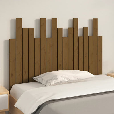 Sängynpääty seinälle hunajanruskea 108x3x80 cm täysi mänty