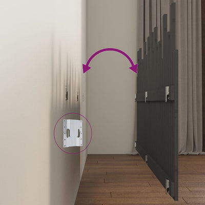 Harmaa sängynpääty seinälle Caldari 204x3x80cm (mänty)