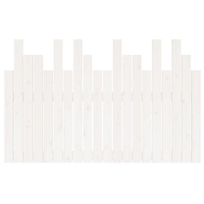 Sängynpääty seinälle valkoinen 127,5x3x80 cm täysi mänty
