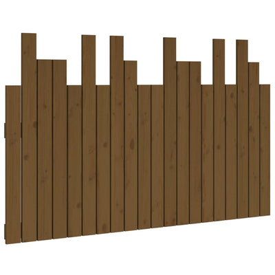 Sängynpääty seinälle hunajanruskea 127,5x3x80 cm täysi mänty