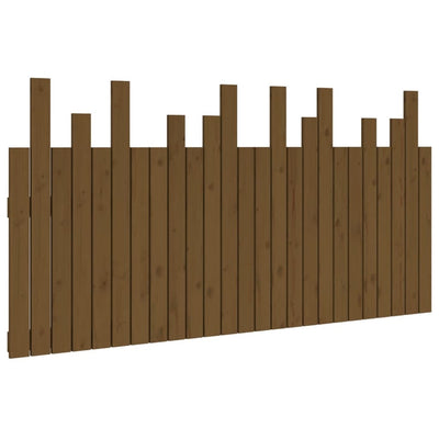 Sängynpääty seinälle hunajanruskea 159,5x3x80 cm täysi mänty