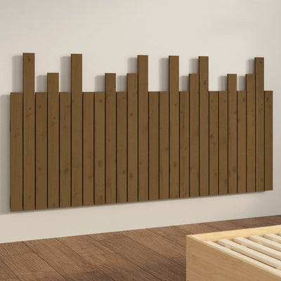 Sängynpääty seinälle hunajanruskea 159,5x3x80 cm täysi mänty