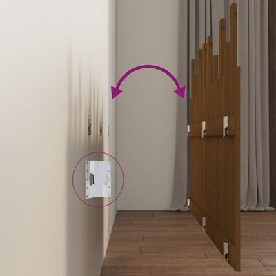 Hunajanruskea sängynpääty seinälle Caldari 159,5x3x80cm (mänty)