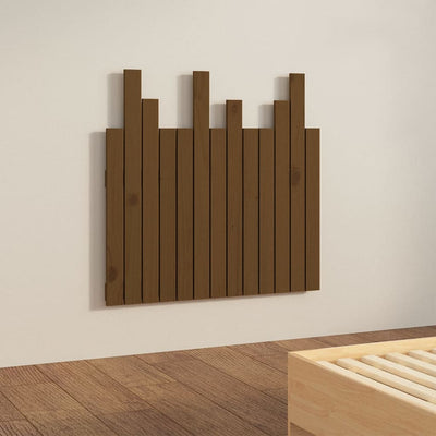 Sängynpääty seinälle hunajanruskea 82,5x3x80 cm täysi mänty