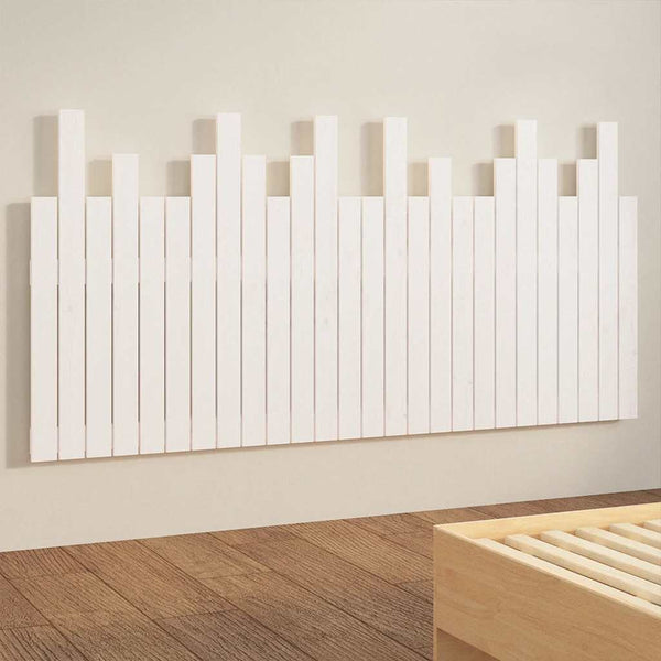 Sängynpääty seinälle valkoinen 166x3x80 cm täysi mänty