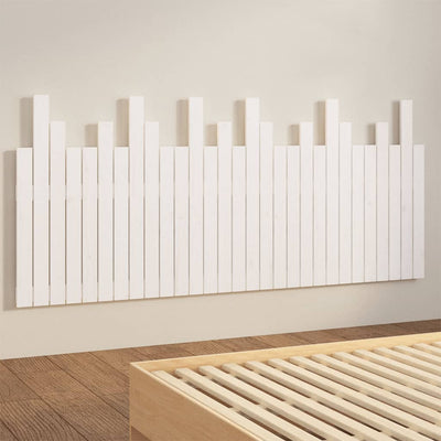 Sängynpääty seinälle valkoinen 185x3x80 cm täysi mänty