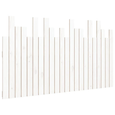 Sängynpääty seinälle valkoinen 140x3x80 cm täysi mänty