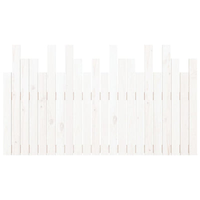 Sängynpääty seinälle valkoinen 140x3x80 cm täysi mänty