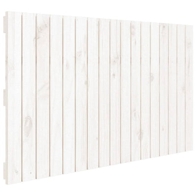 Sängynpääty seinälle valkoinen 108x3x60 cm täysi mänty