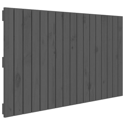 Sängynpääty seinälle harmaa 108x3x60 cm täysi mänty