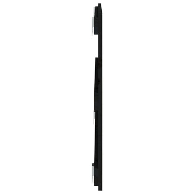 Sängynpääty seinälle musta 108x3x60 cm täysi mänty