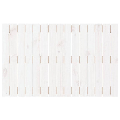 Sängynpääty seinälle valkoinen 95,5x3x60 cm täysi mänty