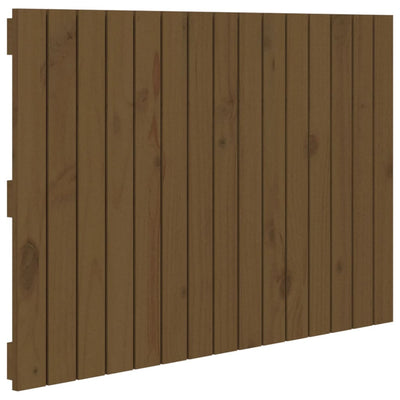 Sängynpääty seinälle hunajanruskea 95,5x3x60 cm täysi mänty