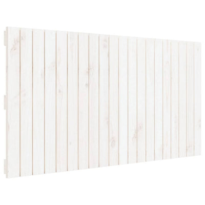 Sängynpääty seinälle valkoinen 127,5x3x60 cm täysi mänty
