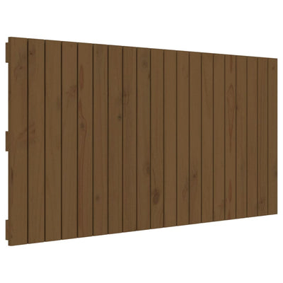 Sängynpääty seinälle hunajanruskea 127,5x3x60 cm täysi mänty