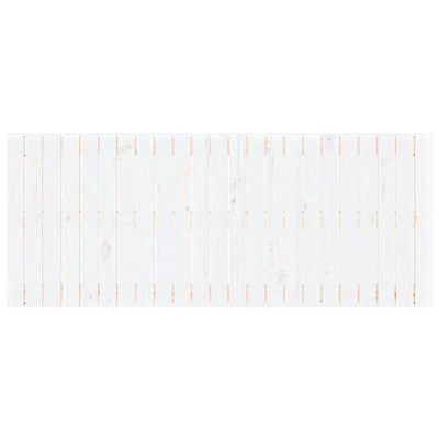 Sängynpääty seinälle valkoinen 147x3x60 cm täysi mänty