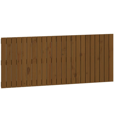 Sängynpääty seinälle hunajanruskea 147x3x60 cm täysi mänty