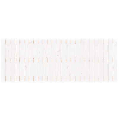 Sängynpääty seinälle valkoinen 159,5x3x60 cm täysi mänty