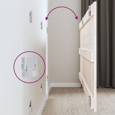 Valkoinen sängynpääty seinälle Virvora 159,5x3x60cm (mänty)