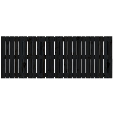 Sängynpääty seinälle musta 159,5x3x60 cm täysi mänty