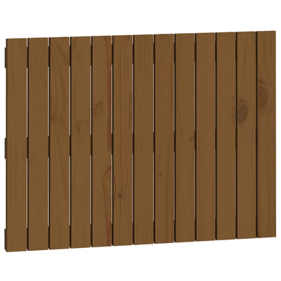 Sängynpääty seinälle hunajanruskea 82,5x3x60 cm täysi mänty