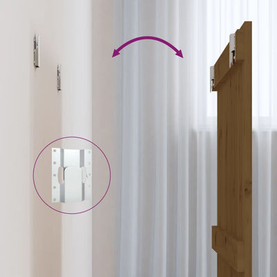 Hunajanruskea sängynpääty seinälle Virvora 82,5x3x60cm (mänty)