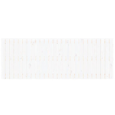 Sängynpääty seinälle valkoinen 166x3x60 cm täysi mänty