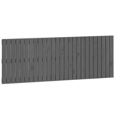 Sängynpääty seinälle harmaa 166x3x60 cm täysi mänty