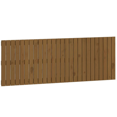 Sängynpääty seinälle hunajanruskea 166x3x60 cm täysi mänty