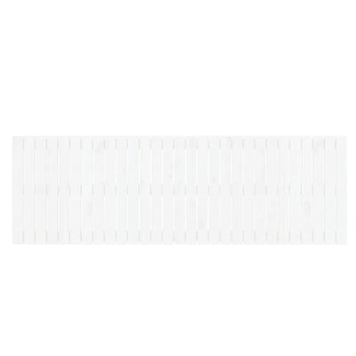 Sängynpääty seinälle valkoinen 185x3x60 cm täysi mänty