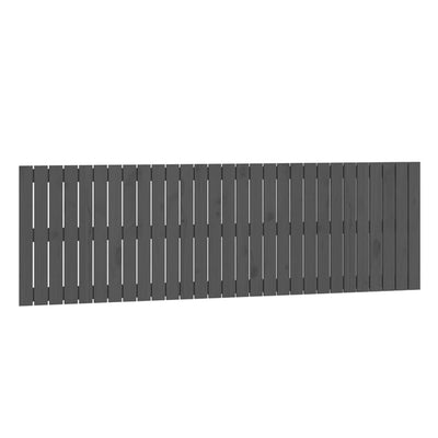 Sängynpääty seinälle harmaa 185x3x60 cm täysi mänty