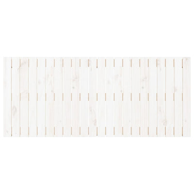 Sängynpääty seinälle valkoinen 140x3x60 cm täysi mänty