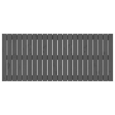 Sängynpääty seinälle harmaa 140x3x60 cm täysi mänty