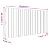 Sängynpääty seinälle harmaa 140x3x60 cm täysi mänty