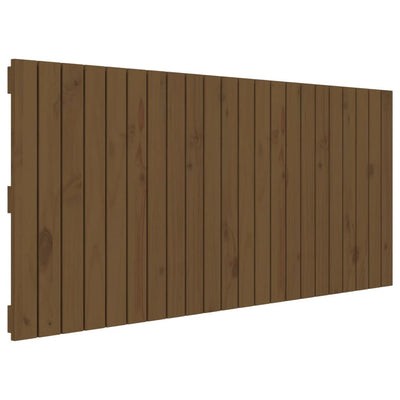 Sängynpääty seinälle hunajanruskea 140x3x60 cm täysi mänty