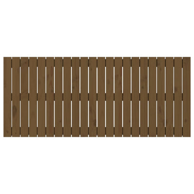 Sängynpääty seinälle hunajanruskea 140x3x60 cm täysi mänty