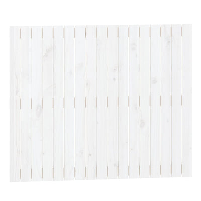 Sängynpääty seinälle valkoinen 108x3x90 cm täysi mänty