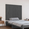 Sängynpääty seinälle harmaa 108x3x90 cm täysi mänty