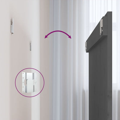 Harmaa sängynpääty seinälle Virvora 108x3x90cm (mänty)